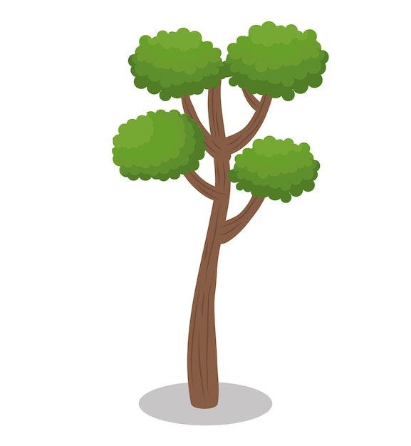 Vector icono de naturaleza de bosque de árbol