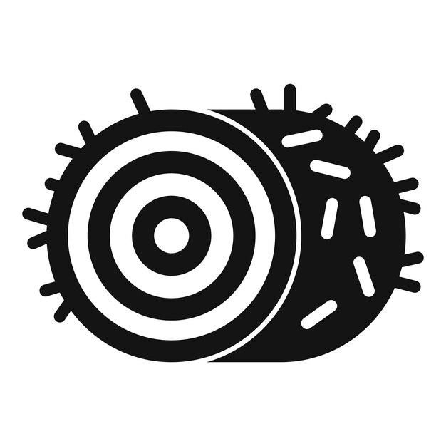 Icono de la naturaleza de la pila de rodillos vector simple alimento de hierba de paja