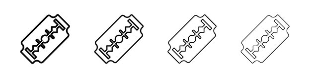 Icono de navaja de afeitar Signo de ilustración plana