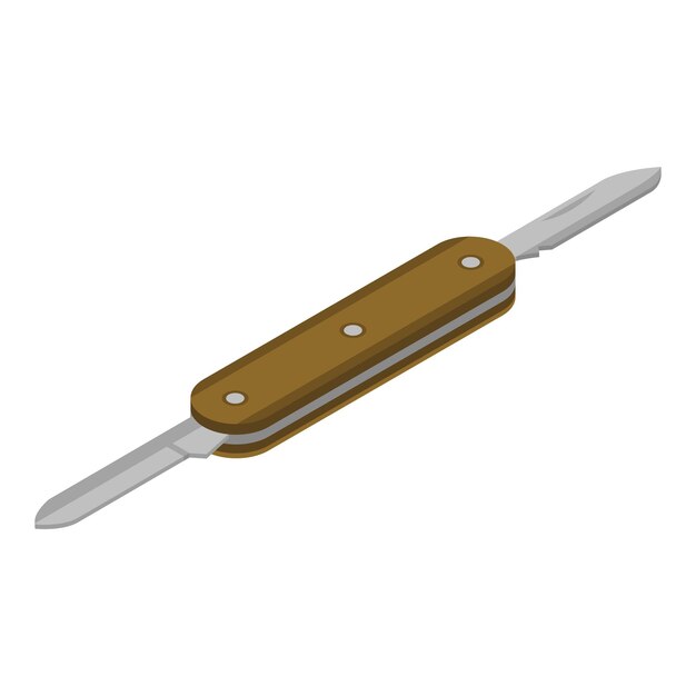 Icono de navaja isométrica de icono de vector de navaja para diseño web aislado sobre fondo blanco