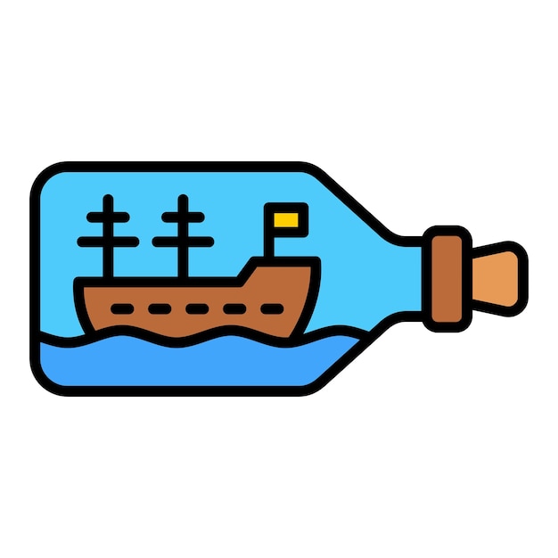 Icono de la nave en la botella