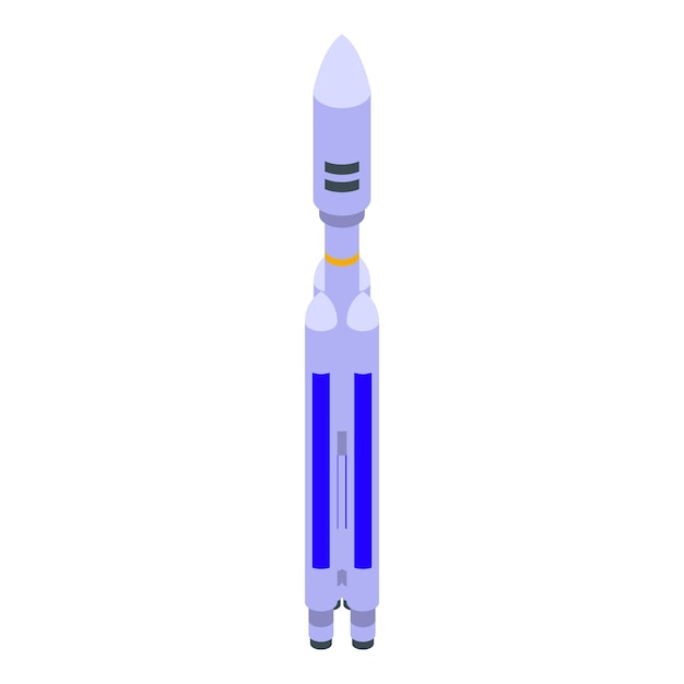 Icono de nave espacial astronauta Isométrico del icono de vector de nave espacial astronauta para diseño web aislado sobre fondo blanco