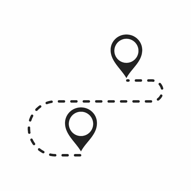 icono de navegación de estilo plano sobre fondo blanco