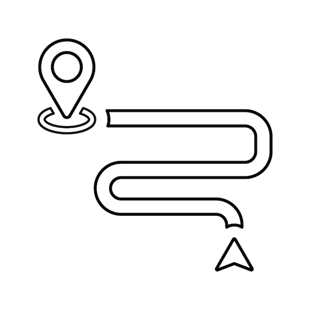 Ícono de navegación Símbolo de contorno de línea