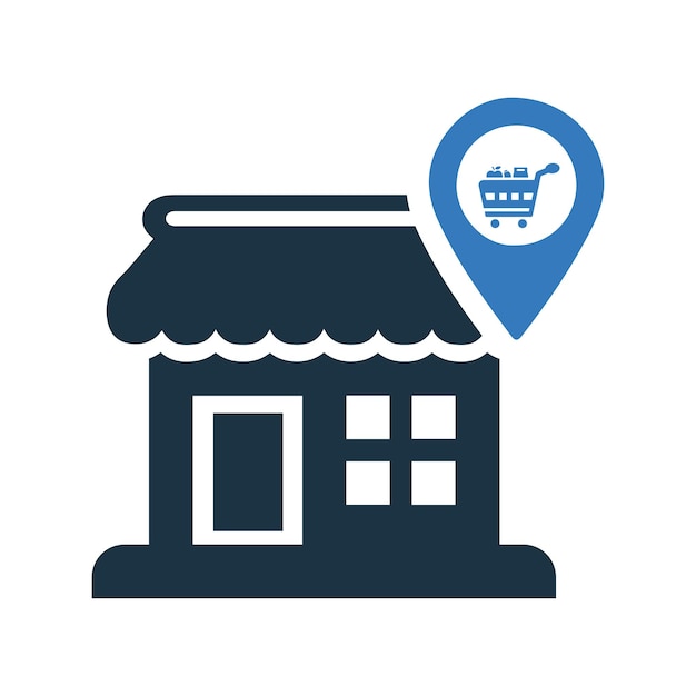 Icono de navegación de la tienda Ilustración vectorial editable sencilla