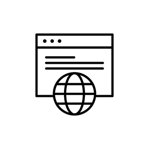 Icono de navegador web ideal para Internet y navegación en línea