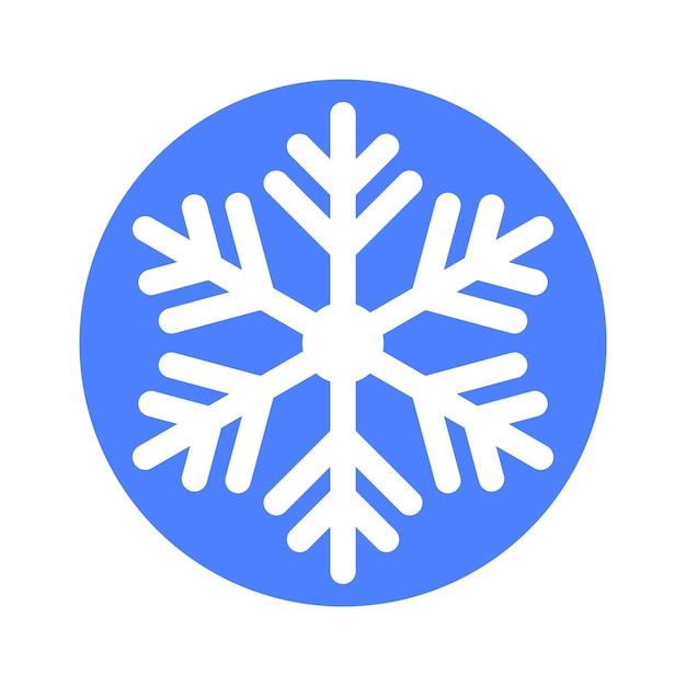 Icono de Navidad de invierno de copo de nieve Ilustración vectorial