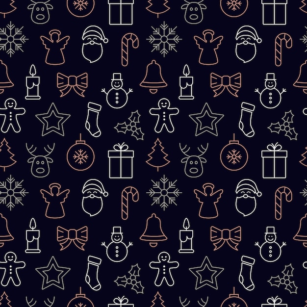 Icono de Navidad de patrones sin fisuras
