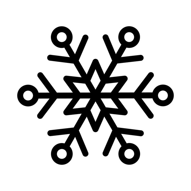 Vector icono de navidad simple copo de nieve logotipo de nieve abstracto frost clima frío precipitación de invierno plano