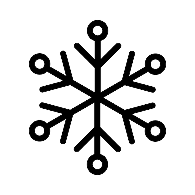 Vector icono de navidad simple copo de nieve logotipo de nieve abstracto frost clima frío precipitación de invierno plano