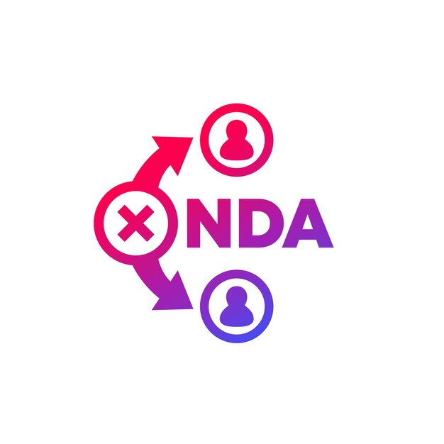 Icono de NDA con vector de personas
