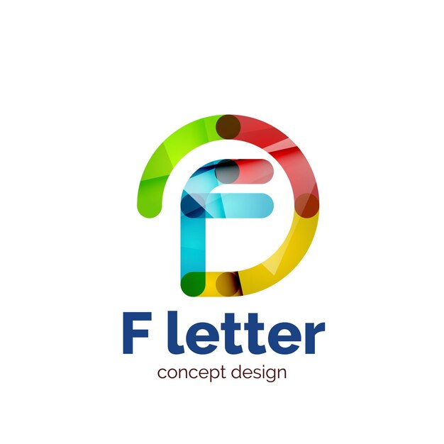 Icono de negocio abstracto de plantilla de logotipo de concepto de carta vectorial