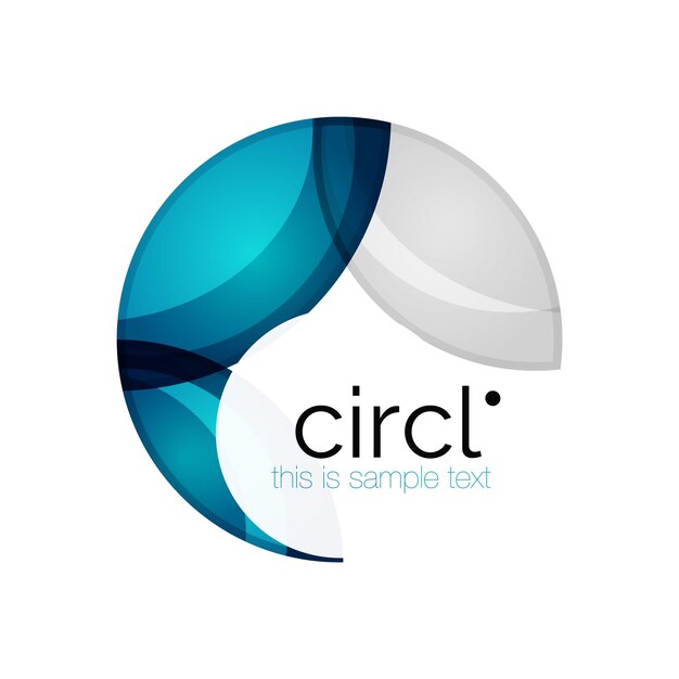 Icono de negocio de círculo colorido profesional limpio Vector símbolo de remolino abstracto