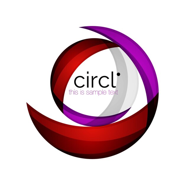 Icono de negocio de círculo colorido profesional limpio Vector símbolo de remolino abstracto