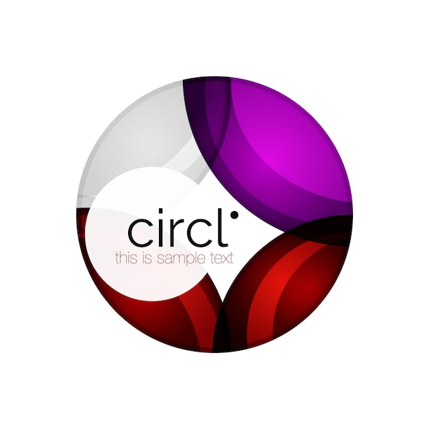Icono de negocio de círculo colorido profesional limpio Vector símbolo de remolino abstracto