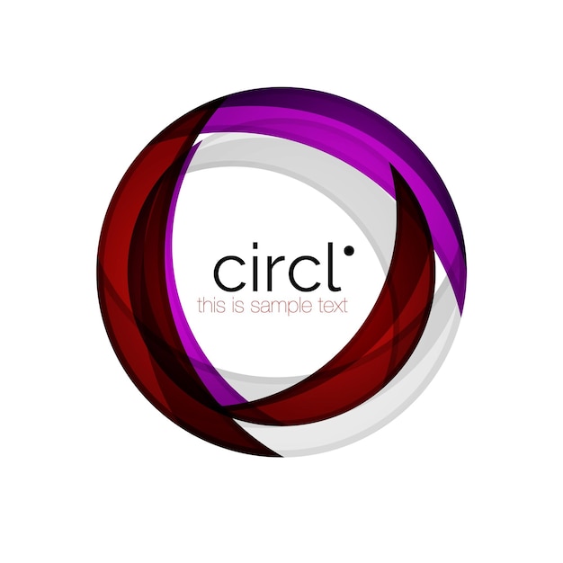 Icono de negocio de círculo colorido profesional limpio Vector símbolo de remolino abstracto