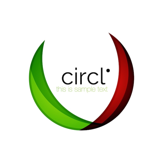 Icono de negocio de círculo colorido profesional limpio Vector símbolo de remolino abstracto