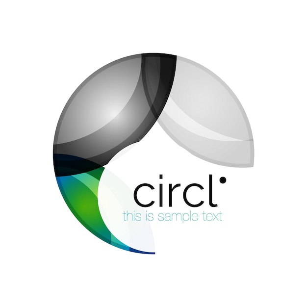 Icono de negocio de círculo colorido profesional limpio Vector símbolo de remolino abstracto