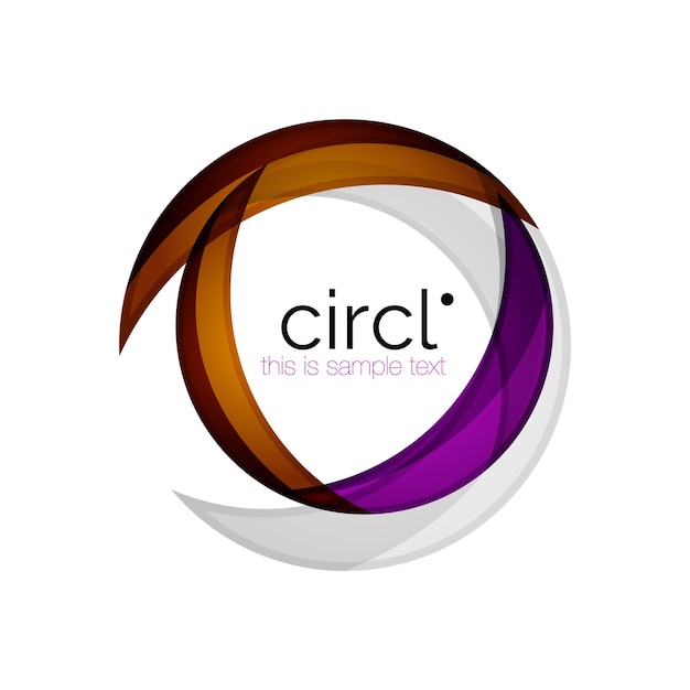 Icono de negocio de círculo colorido profesional limpio Vector símbolo de remolino abstracto