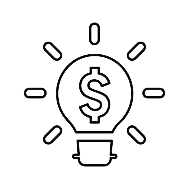 Icono de negocio Diseño del esquema de la idea