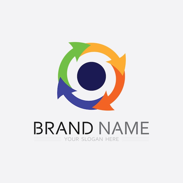 Icono de negocio y diseño de logotipo gráfico vectorial