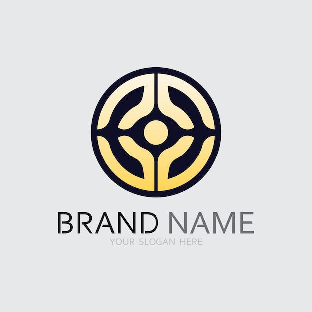 Icono de negocio y diseño de logotipo gráfico vectorial