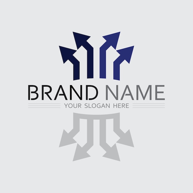 Icono de negocio y diseño de logotipo gráfico vectorial