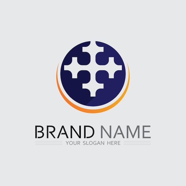 Icono de negocio y diseño de logotipo gráfico vectorial