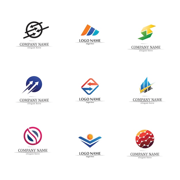 Vector icono de negocio y diseño de logotipo gráfico vectorial
