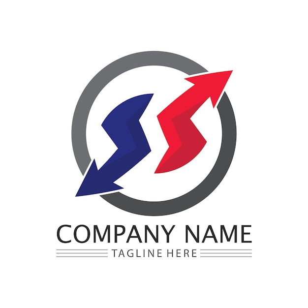 Icono de negocio y diseño de logotipo gráfico vectorial