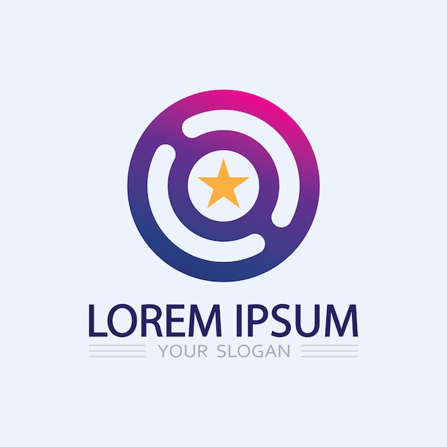 Icono de negocio y diseño de logotipo gráfico vectorial