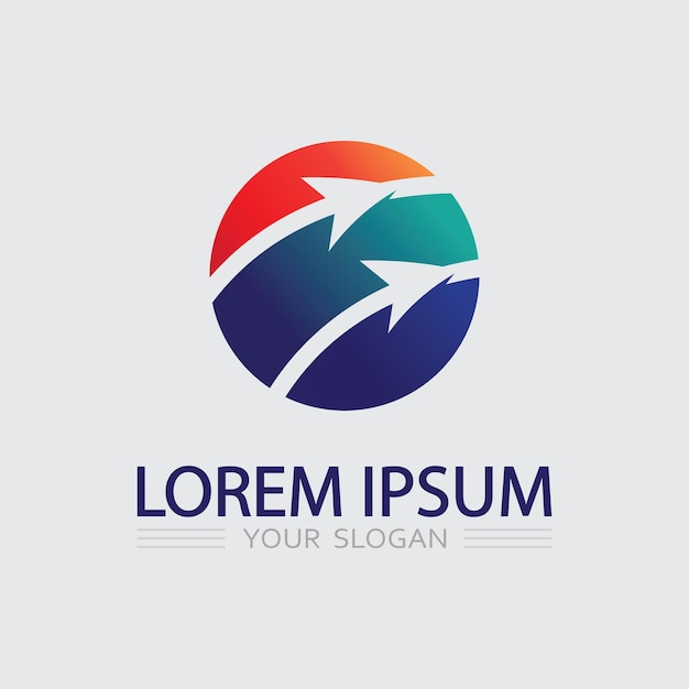 Icono de negocio y diseño de logotipo gráfico vectorial