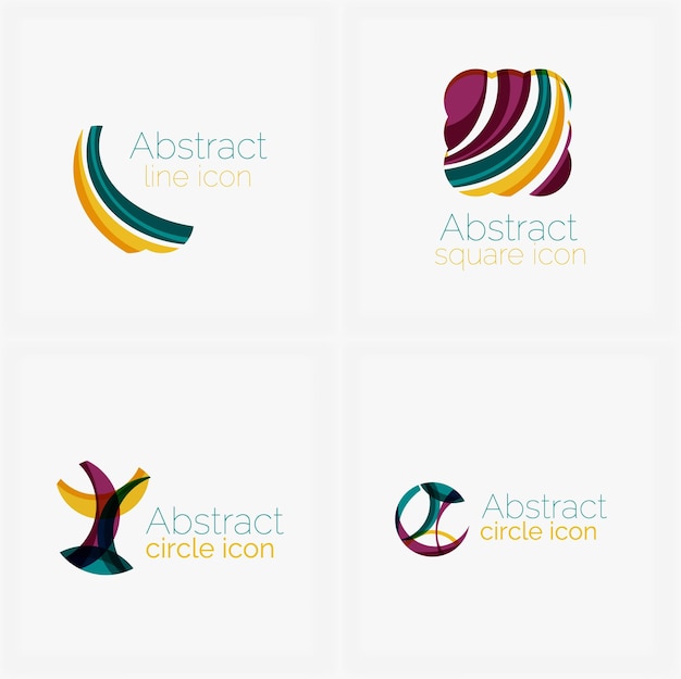 Icono de negocio de formas geométricas simétricas abstractas