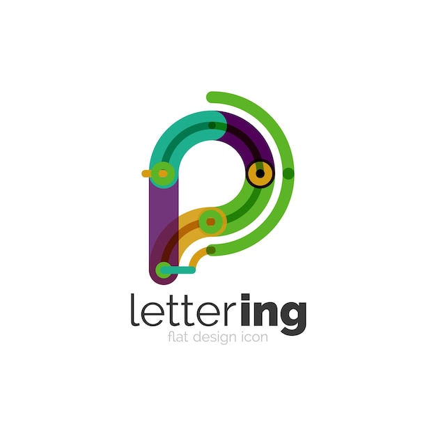 Icono de negocio de logotipo de carta