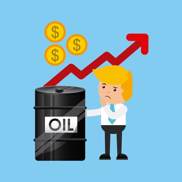 icono del negocio de los precios del petróleo