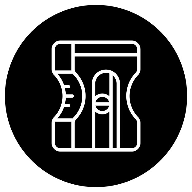 Icono de negocio vectorial moderno y plano de alta calidad de afilador en fondo aislado