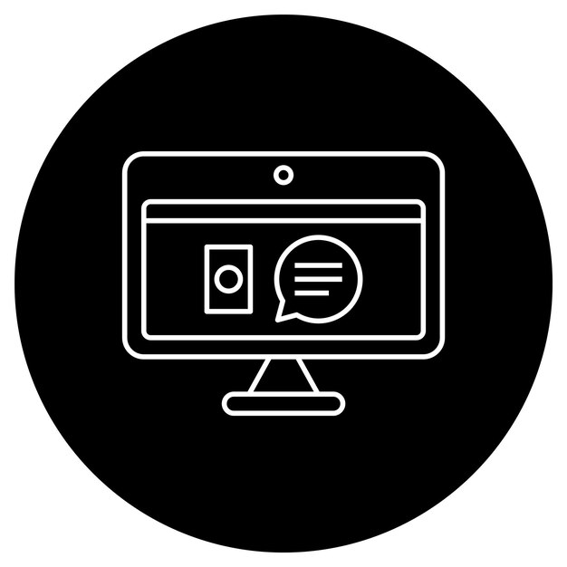 Icono de negocio vectorial moderno y plano de alta calidad de agente de chat en fondo aislado
