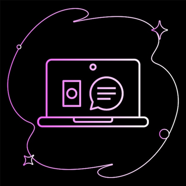 Icono de negocio vectorial moderno y plano de alta calidad de agente de chat en fondo aislado