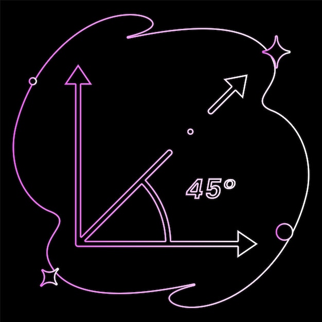 Icono de negocio vectorial moderno y plano de alta calidad de ángulo en fondo aislado