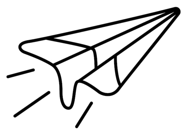 Ícono de negocio vectorial moderno y plano de alta calidad de avión de papel en fondo aislado