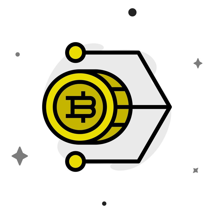 Vector icono de negocio vectorial moderno y plano de alta calidad de bitcoin en un fondo aislado