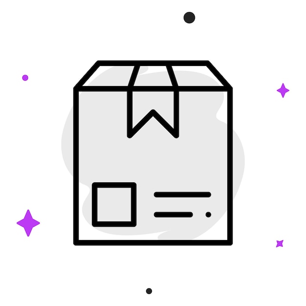 Icono de negocio vectorial moderno y plano de alta calidad de caja de entrega en fondo aislado
