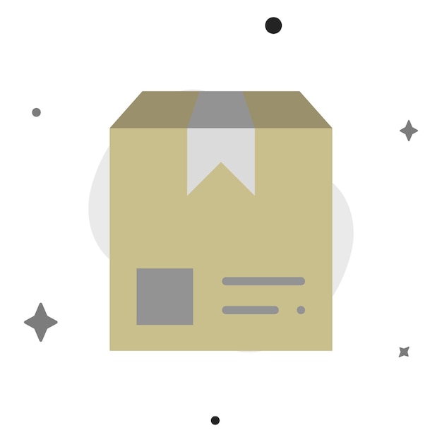 Icono de negocio vectorial moderno y plano de alta calidad de caja de entrega en fondo aislado