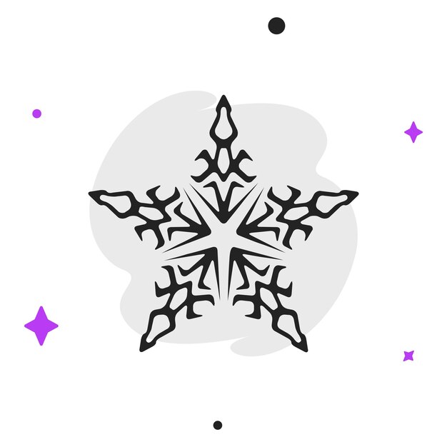 Ícono de negocio vectorial moderno y plano de alta calidad de Estrella en fondo aislado