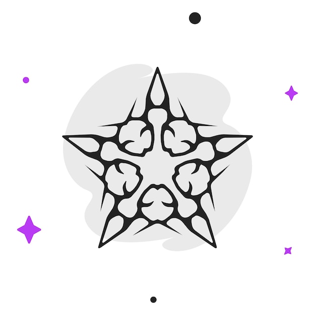 Ícono de negocio vectorial moderno y plano de alta calidad de Estrella en fondo aislado