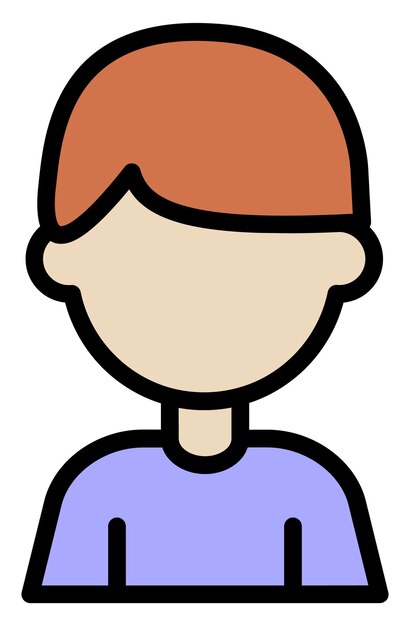 Vector Ícono de negocio vectorial moderno y plano de alta calidad de estudiante masculino en un fondo aislado