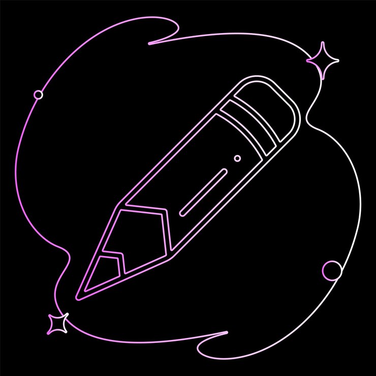 Vector ícono de negocio vectorial moderno y plano de alta calidad de lápiz en fondo aislado