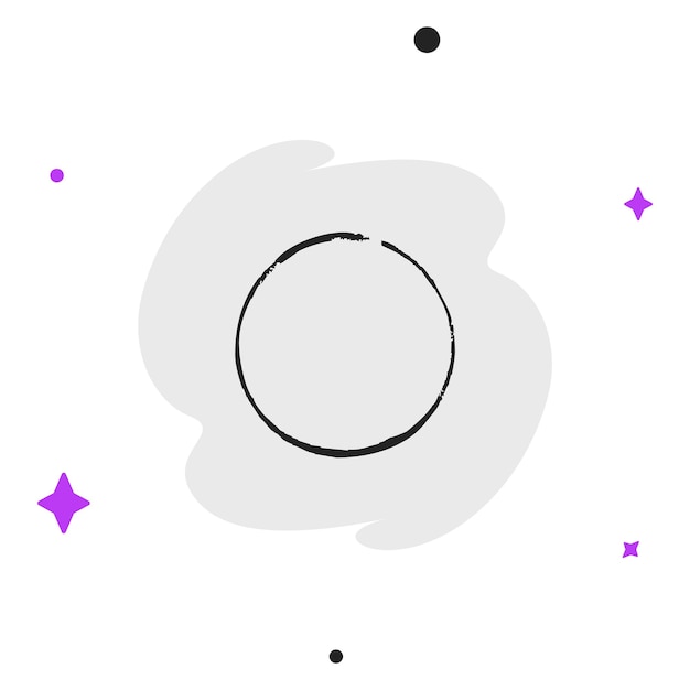 Icono de negocio vectorial moderno y plano de alta calidad de marco de sello circular en fondo aislado