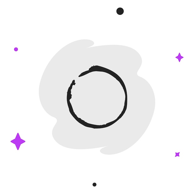 Icono de negocio vectorial moderno y plano de alta calidad de marco de sello circular en fondo aislado