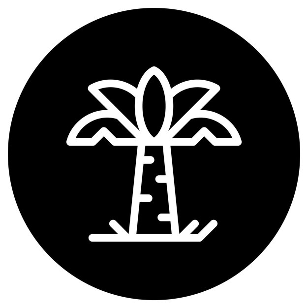 Ícono de negocio vectorial moderno y plano de alta calidad de palma en un fondo aislado